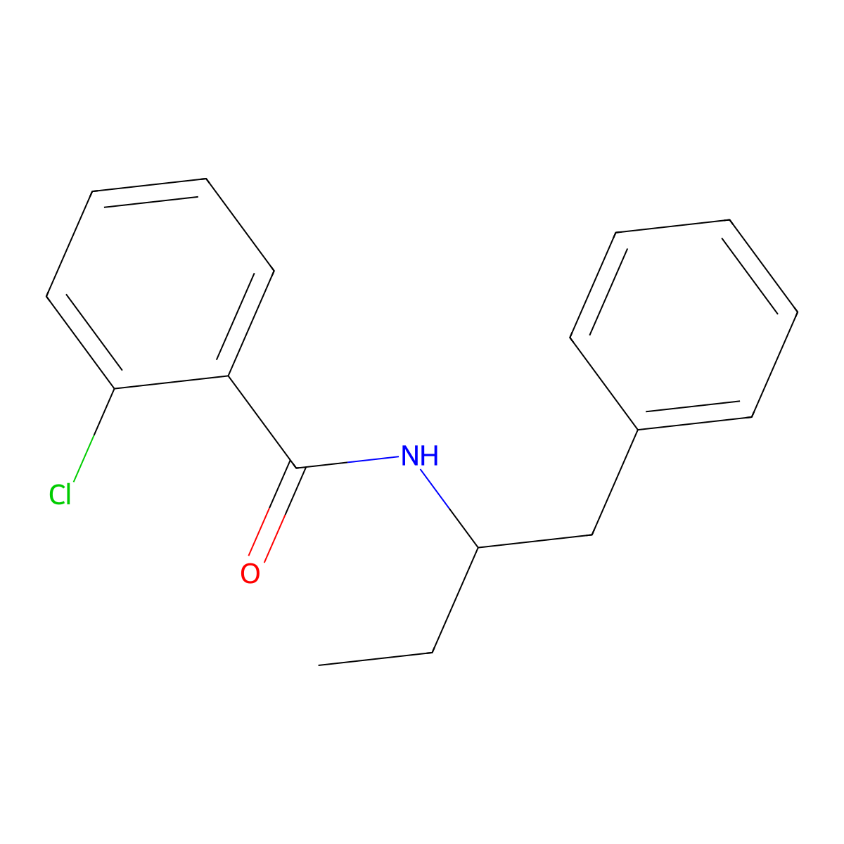 2-chloro-N-(1-phenylbutan-2-yl)benzamide molecular structure, CAS 364619-91-0