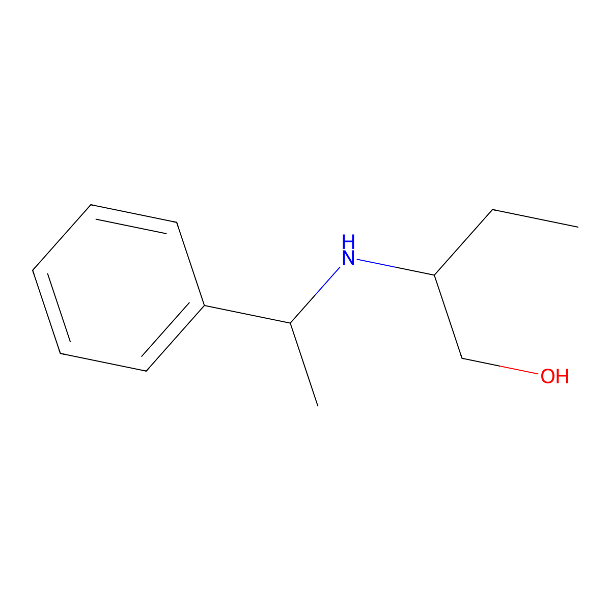 2-[(1-Phenylethyl)amino]butan-1-ol molecular structure, CAS 36462-17-6
