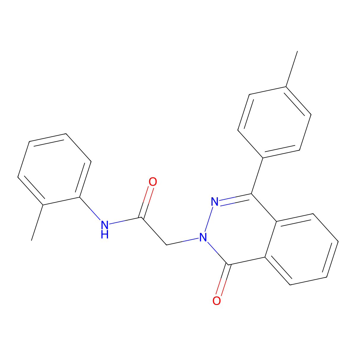 N-(2-methylphenyl)-2-[4-(4-methylphenyl)-1-oxophthalazin-2-yl]acetamide molecular structure, CAS 364621-09-0