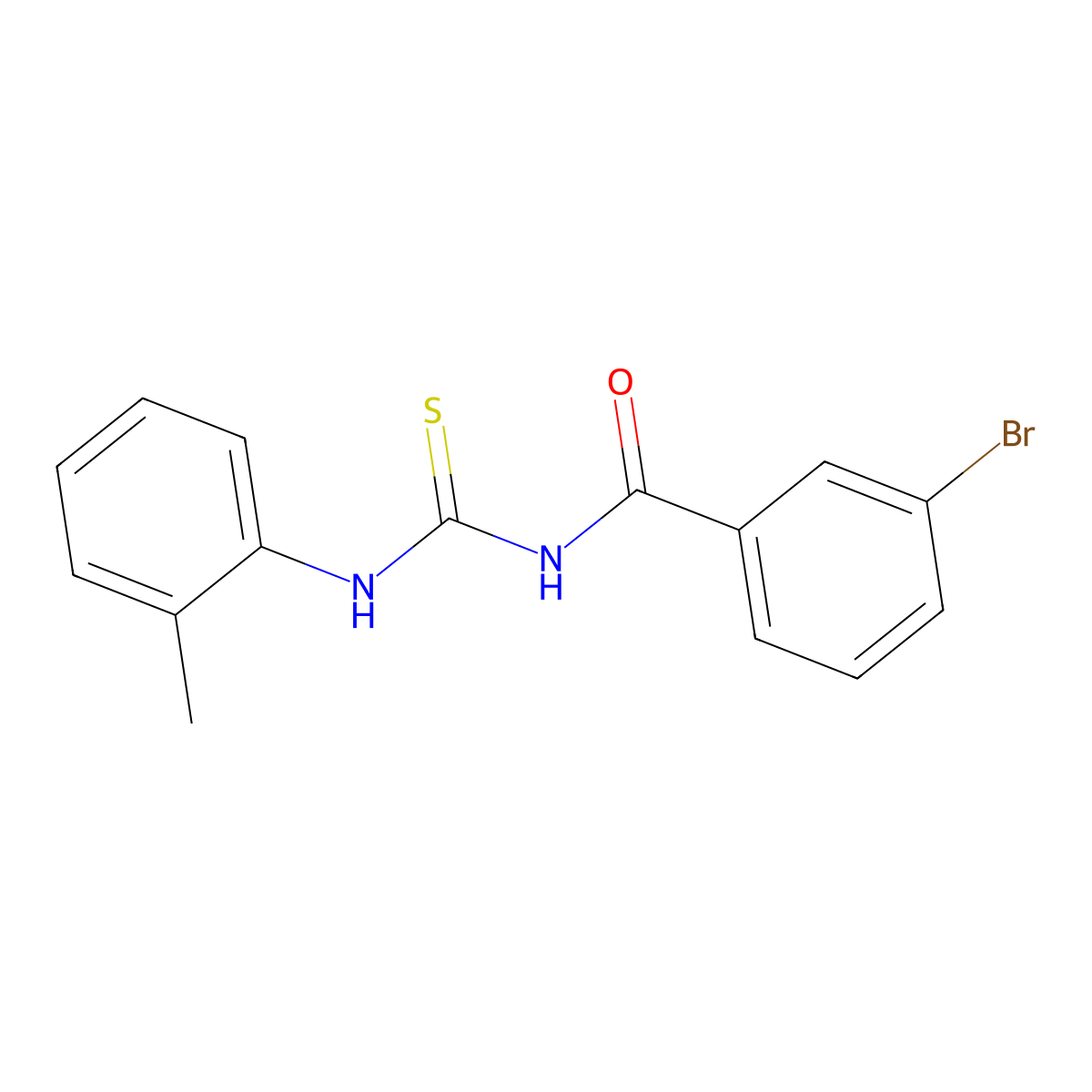3-bromo-N-[(2-methylphenyl)carbamothioyl]benzamide molecular structure, CAS 364621-46-5