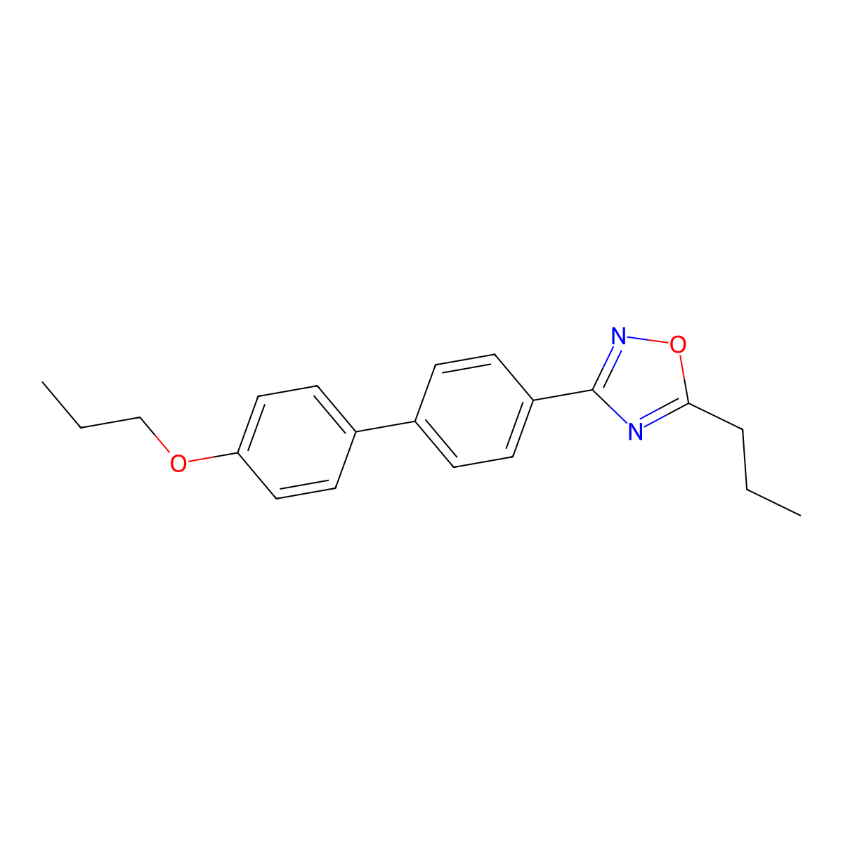 3-(4'-Propoxybiphenyl-4-yl)-5-propyl-1,2,4-oxadiazole molecular structure, CAS 364621-53-4