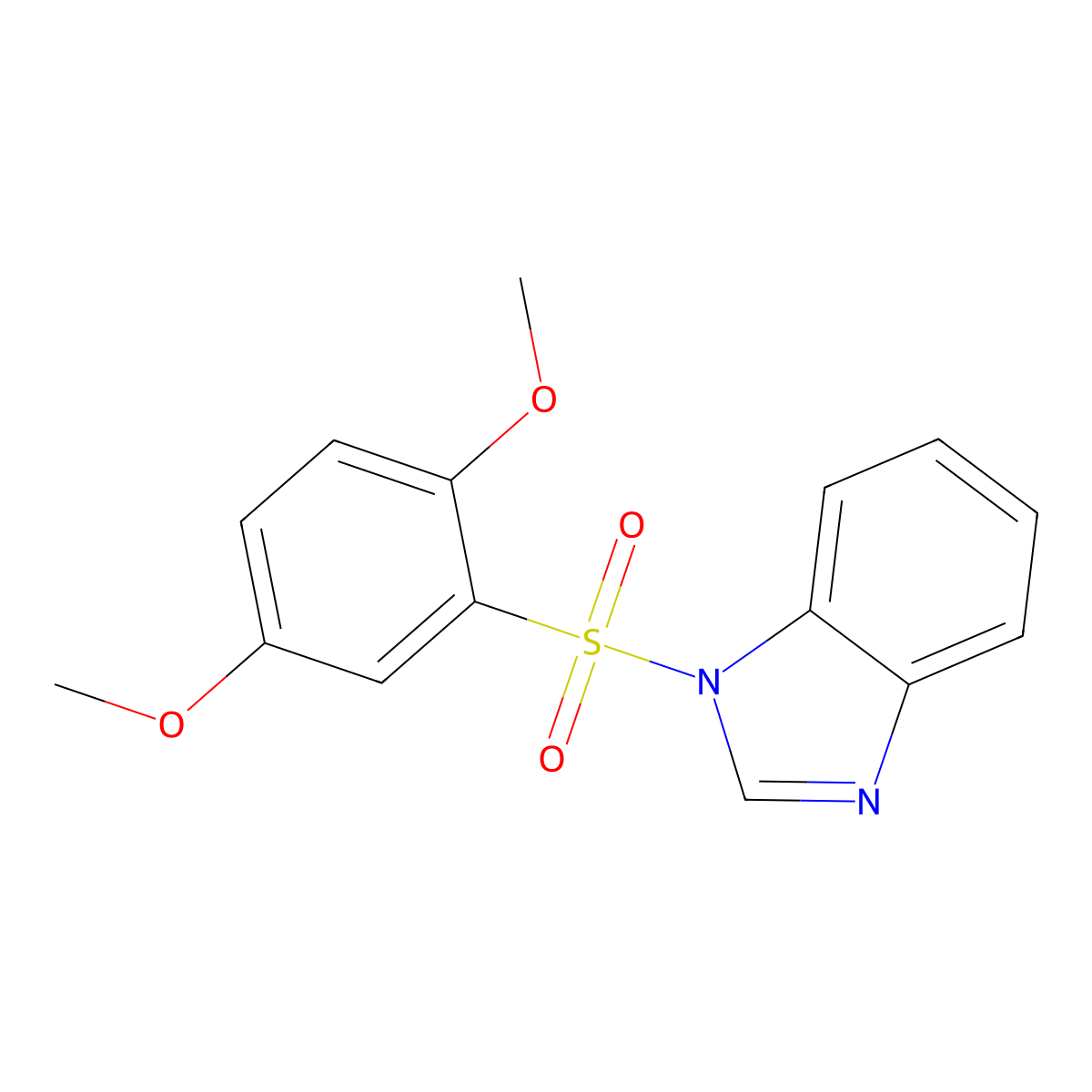 1-(2,5-Dimethoxyphenyl)sulfonylbenzimidazole molecular structure, CAS 364621-70-5