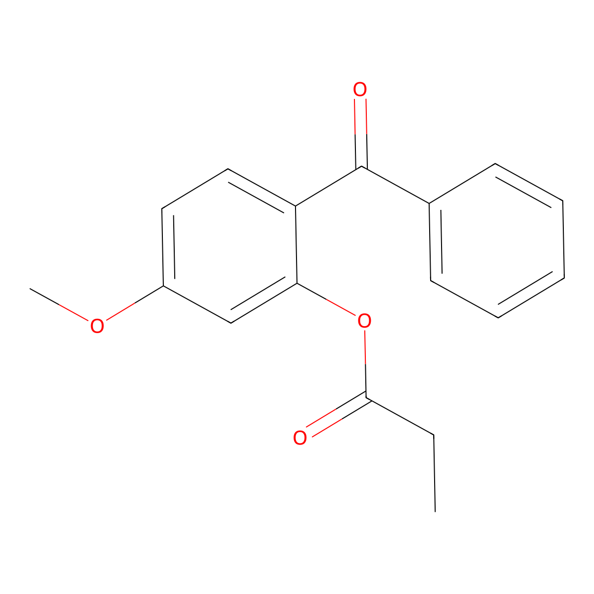 5-Methoxy-2-(phenylcarbonyl)phenyl propanoate molecular structure, CAS 364621-97-6