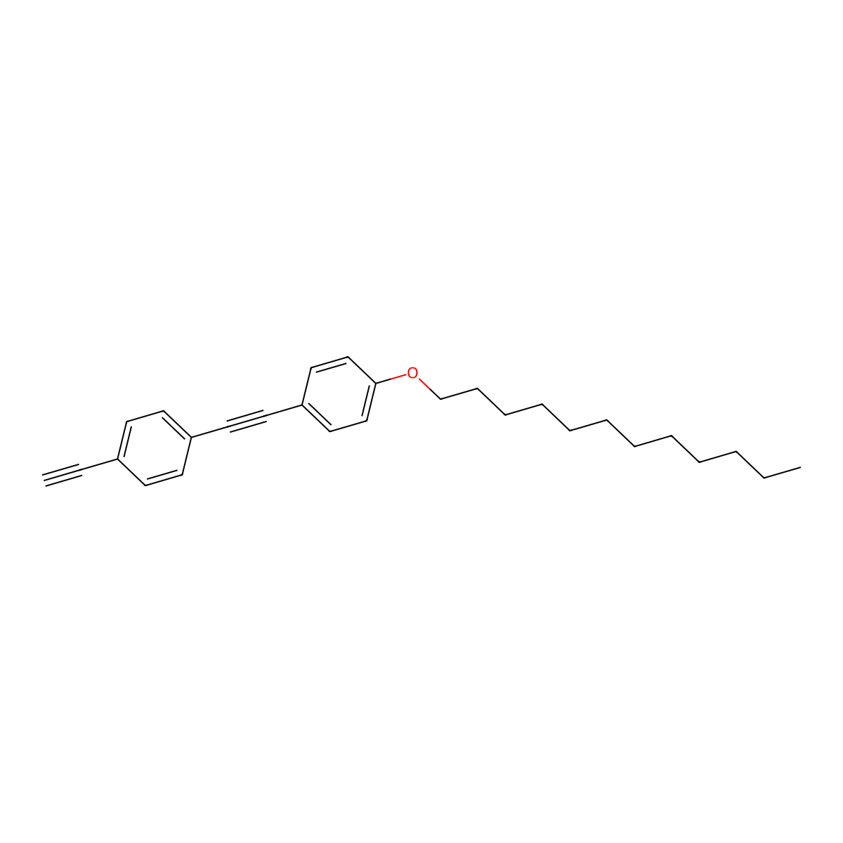 1-(Dodecyloxy)-4-((4-ethynylphenyl)ethynyl)benzene molecular structure, CAS 364621-99-8