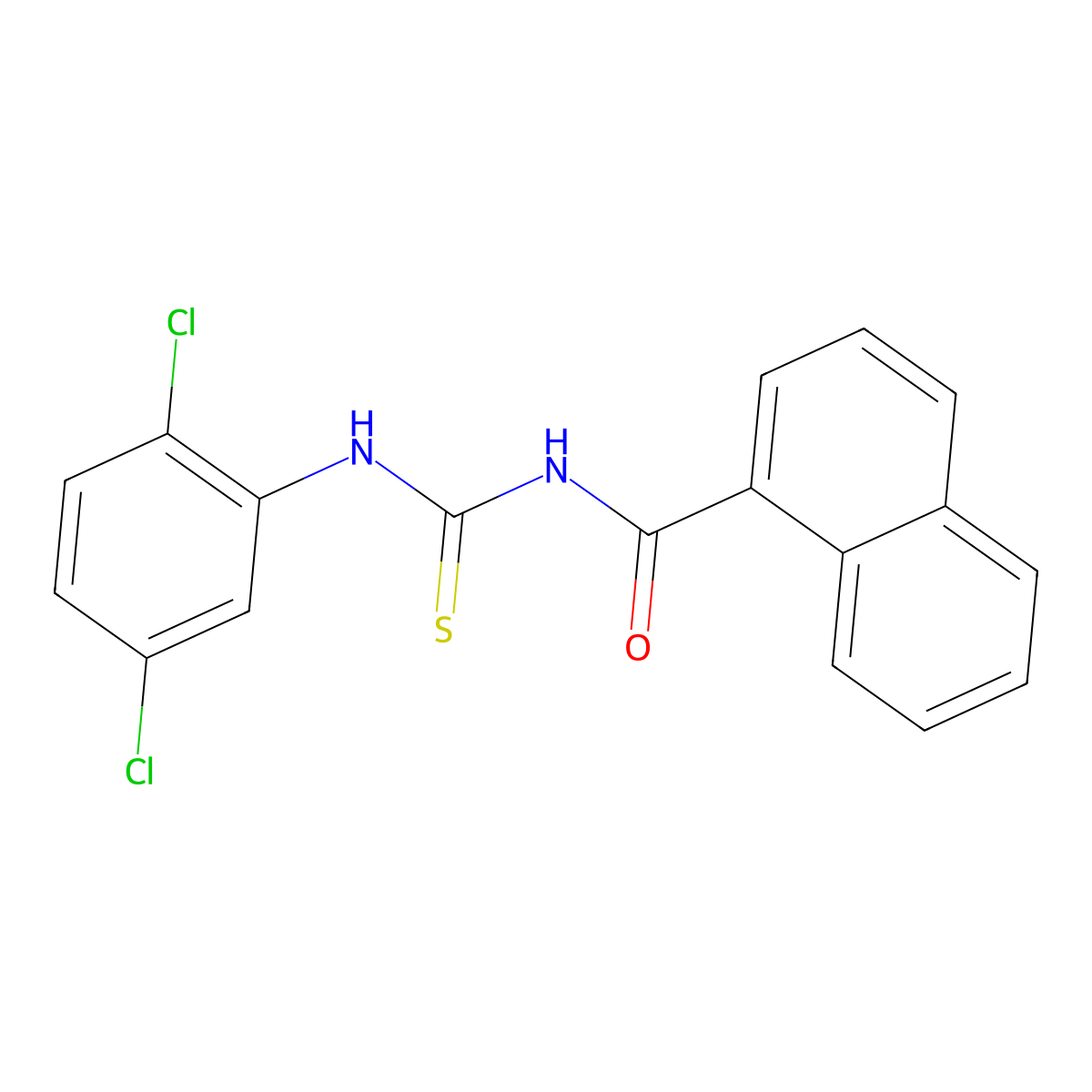 N-[(2,5-dichlorophenyl)carbamothioyl]naphthalene-1-carboxamide molecular structure, CAS 364625-16-1