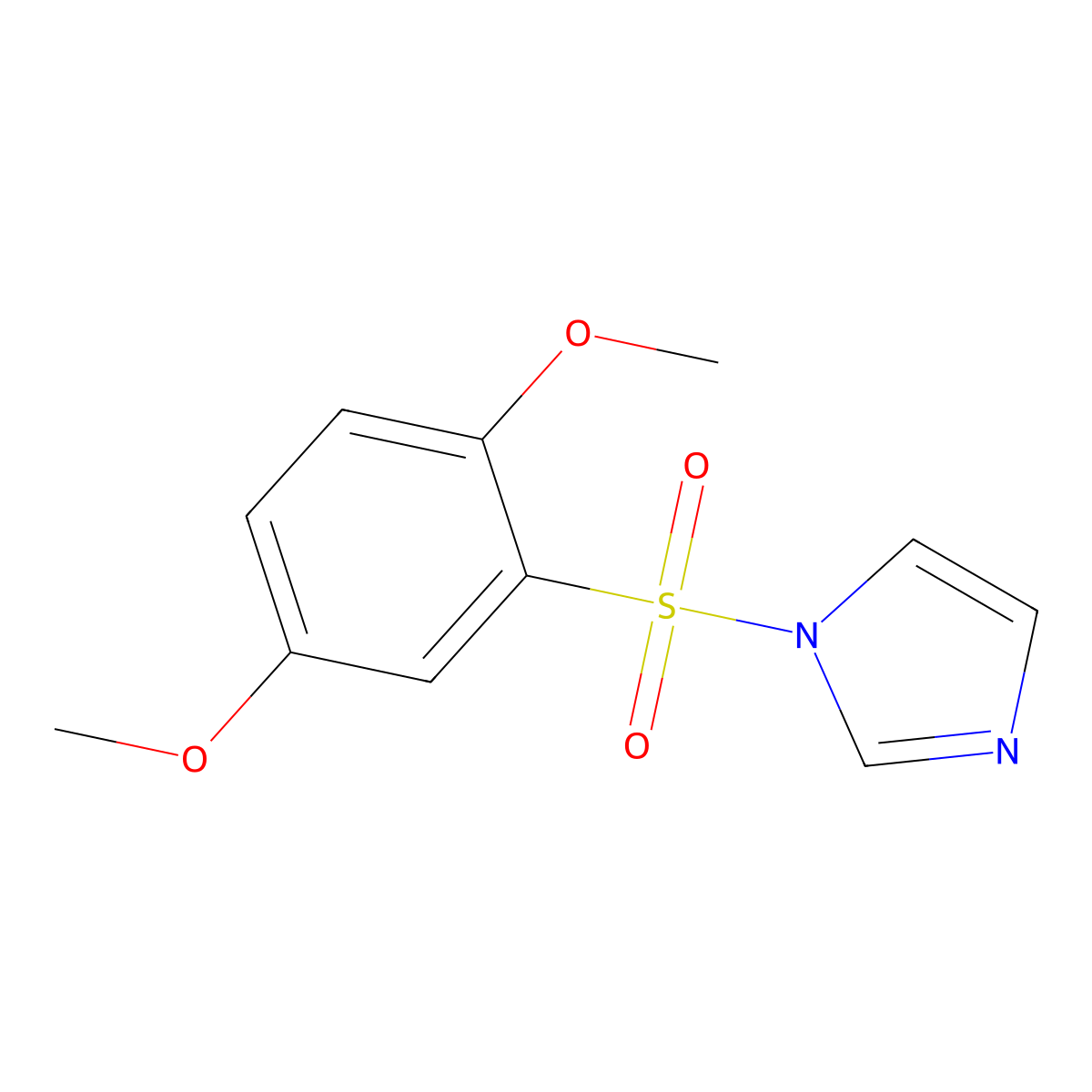 1-[(2,5-dimethoxyphenyl)sulfonyl]-1H-imidazole molecular structure, CAS 364625-22-9