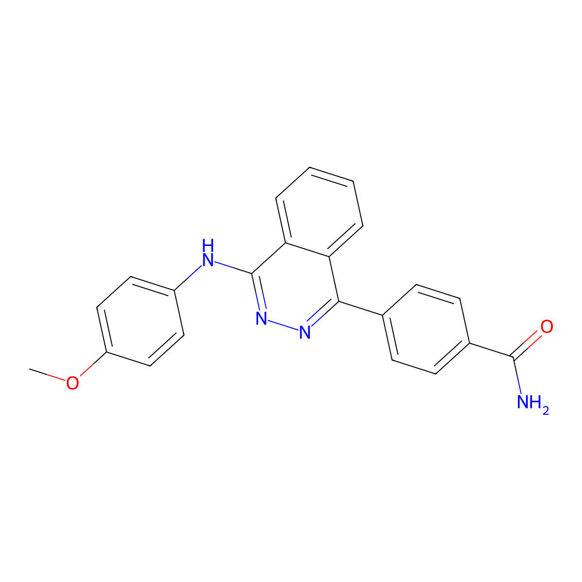 4-{4-[(4-Methoxyphenyl)amino]phthalazin-1-yl}benzamide molecular structure, CAS 364625-28-5