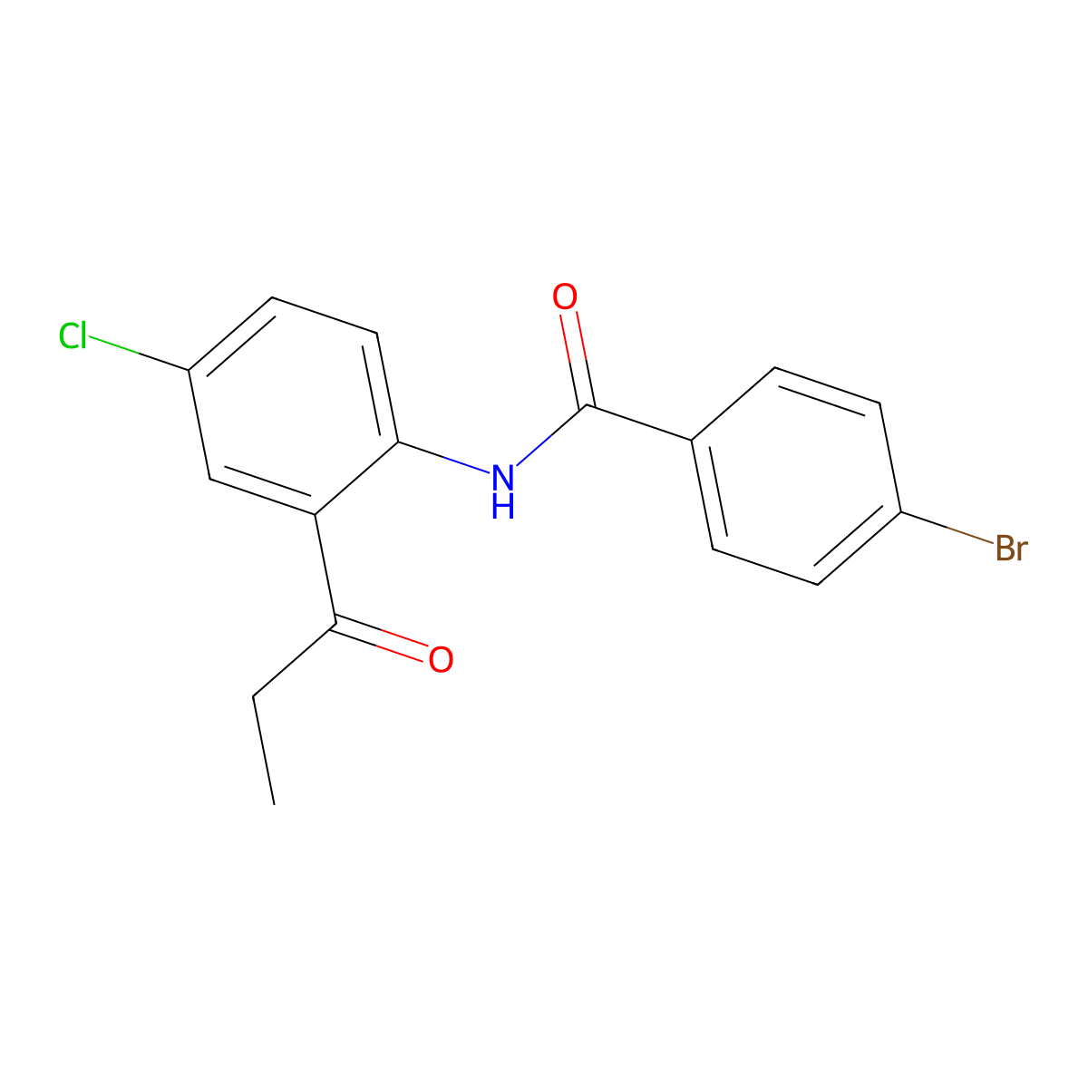 4-bromo-N-(4-chloro-2-propanoylphenyl)benzamide molecular structure, CAS 364625-34-3