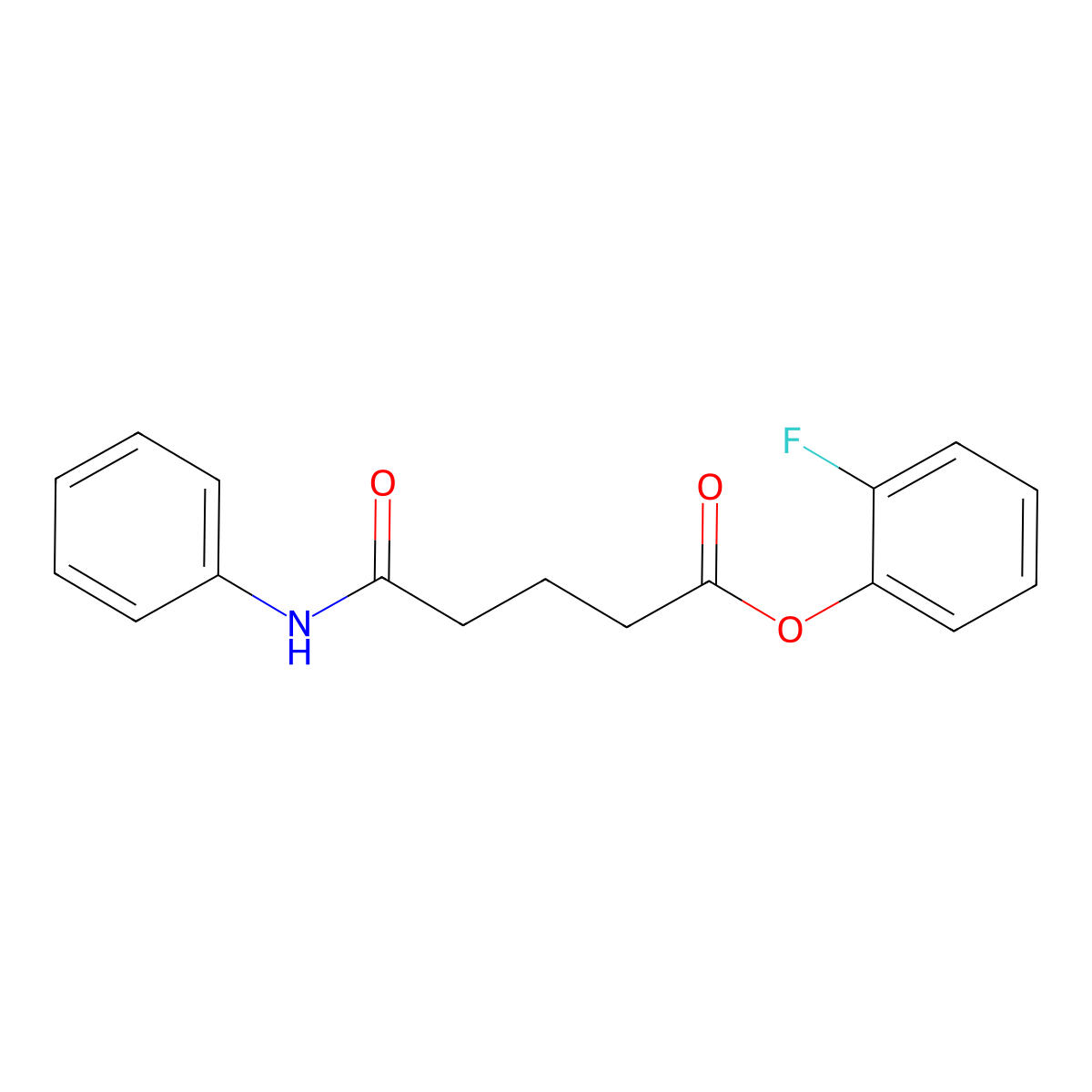 2-Fluorophenyl 5-oxo-5-(phenylamino)pentanoate molecular structure, CAS 364625-50-3