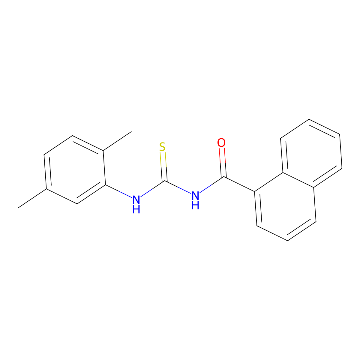 N-[(2,5-dimethylphenyl)carbamothioyl]naphthalene-1-carboxamide molecular structure, CAS 364625-77-4