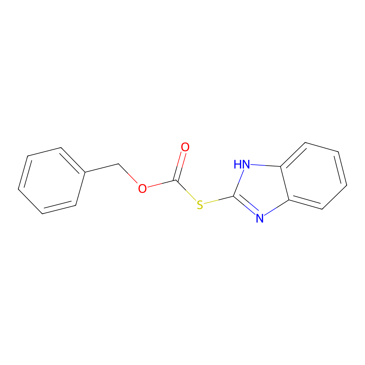 S-1H-benzo[d]imidazol-2-yl O-benzyl carbonothioate molecular structure, CAS 364626-38-0