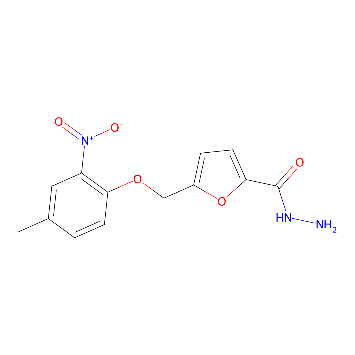 5-[(4-Methyl-2-nitrophenoxy)methyl]-2-furohydrazide molecular structure, CAS 364626-47-1