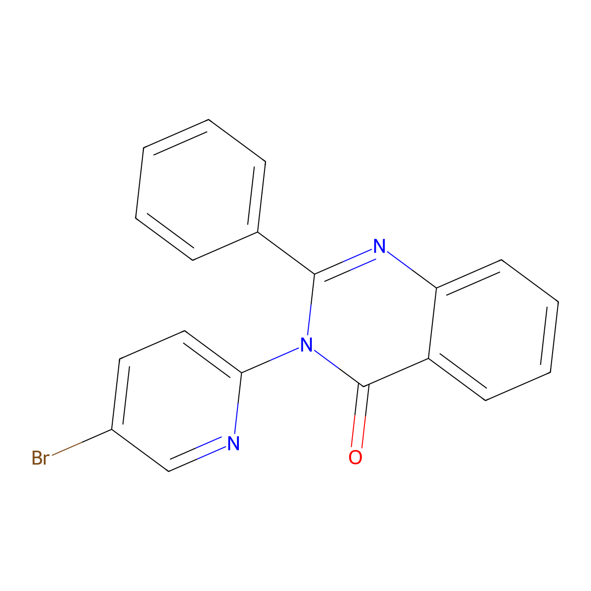 3-(5-Bromopyridin-2-yl)-2-phenylquinazolin-4-one molecular structure, CAS 364626-53-9