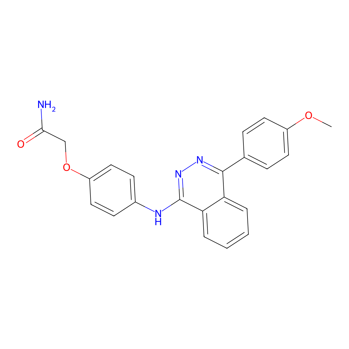 2-(4-{[4-(4-Methoxyphenyl)phthalazin-1-yl]amino}phenoxy)acetamide molecular structure, CAS 364626-60-8
