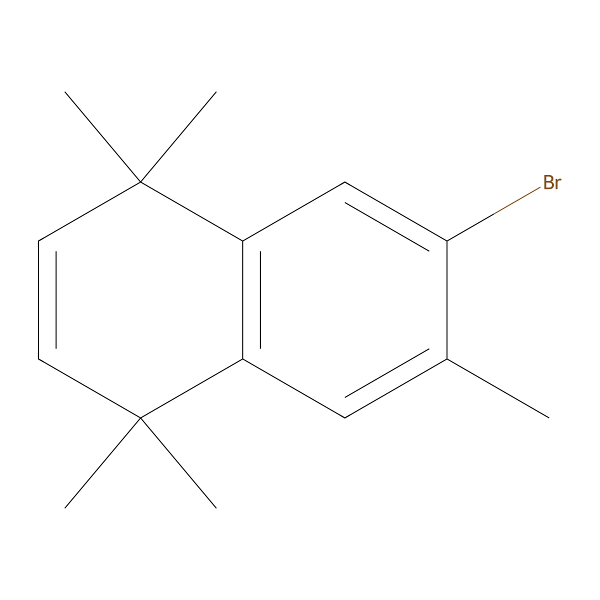 6-Bromo-1,1,4,4,7-pentamethyl-1,4-dihydronaphthalene molecular structure, CAS 364626-67-5