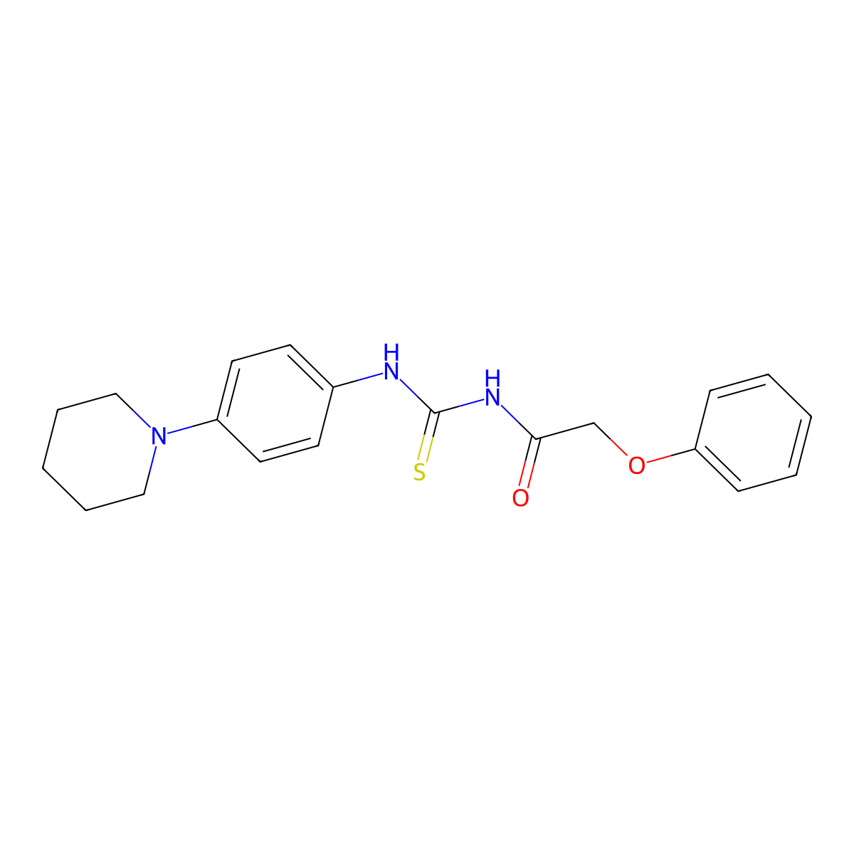 2-phenoxy-N-[(4-piperidin-1-ylphenyl)carbamothioyl]acetamide molecular structure, CAS 364627-10-1