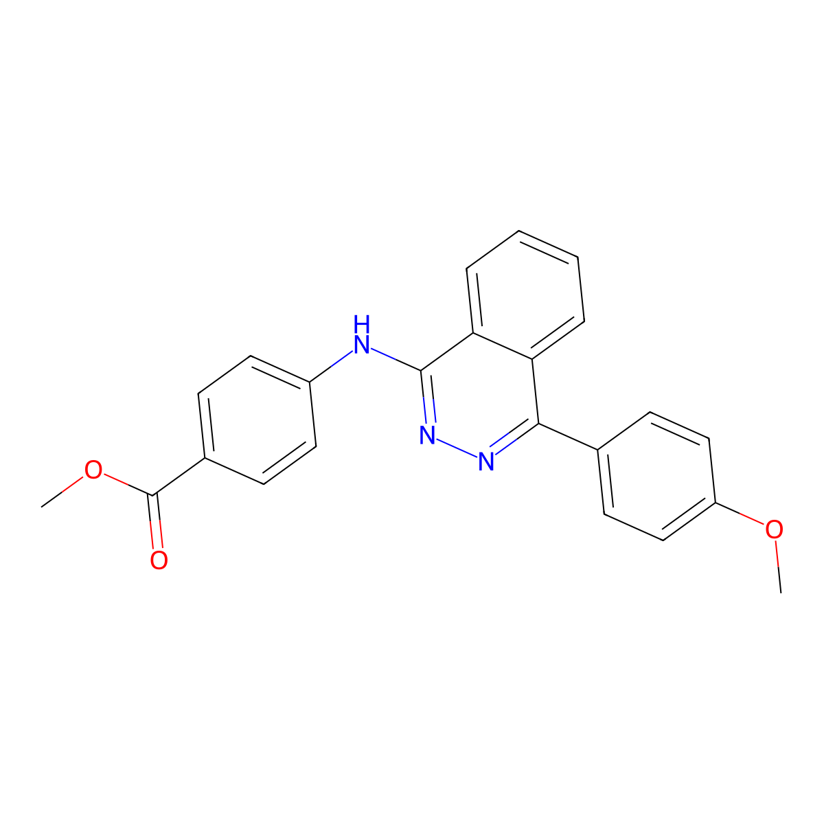 Methyl 4-{[4-(4-methoxyphenyl)phthalazin-1-yl]amino}benzoate molecular structure, CAS 364627-91-8