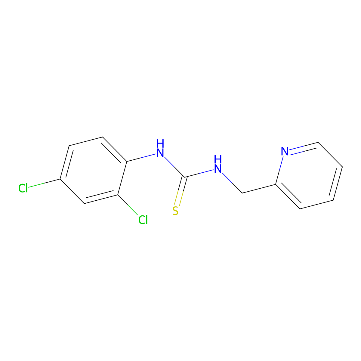 1-(2,4-Dichlorophenyl)-3-(pyridin-2-ylmethyl)thiourea molecular structure, CAS 364627-96-3