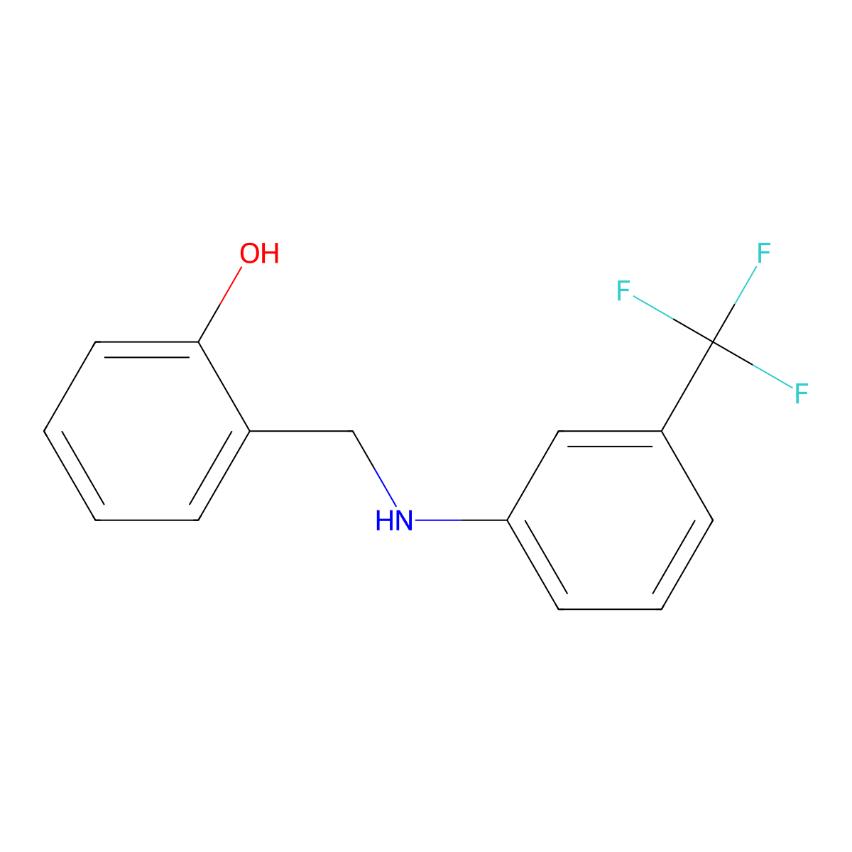 2-({[3-(Trifluoromethyl)phenyl]amino}methyl)phenol molecular structure, CAS 364628-06-8