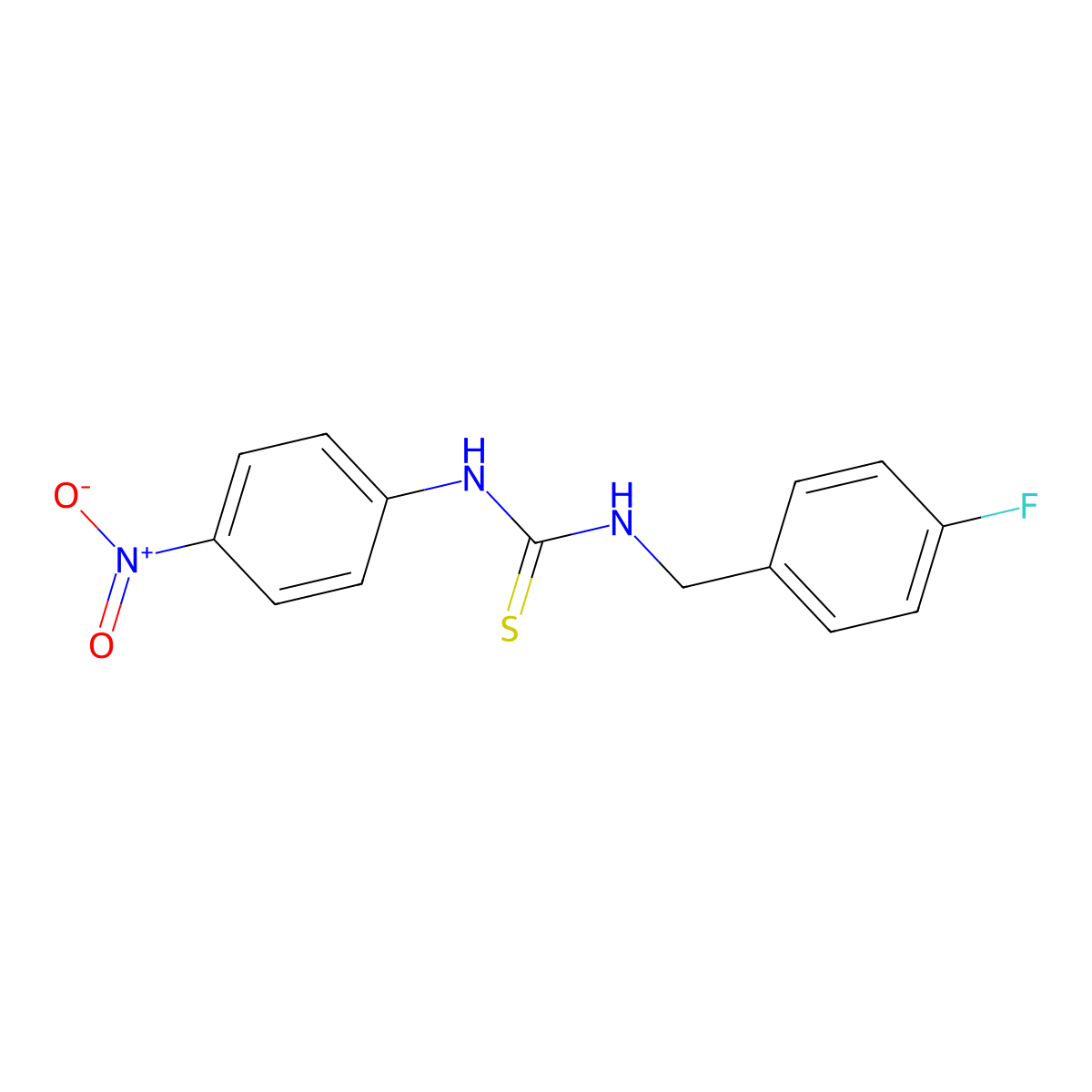 1-(4-Fluorobenzyl)-3-(4-nitrophenyl)thiourea molecular structure, CAS 364628-50-2