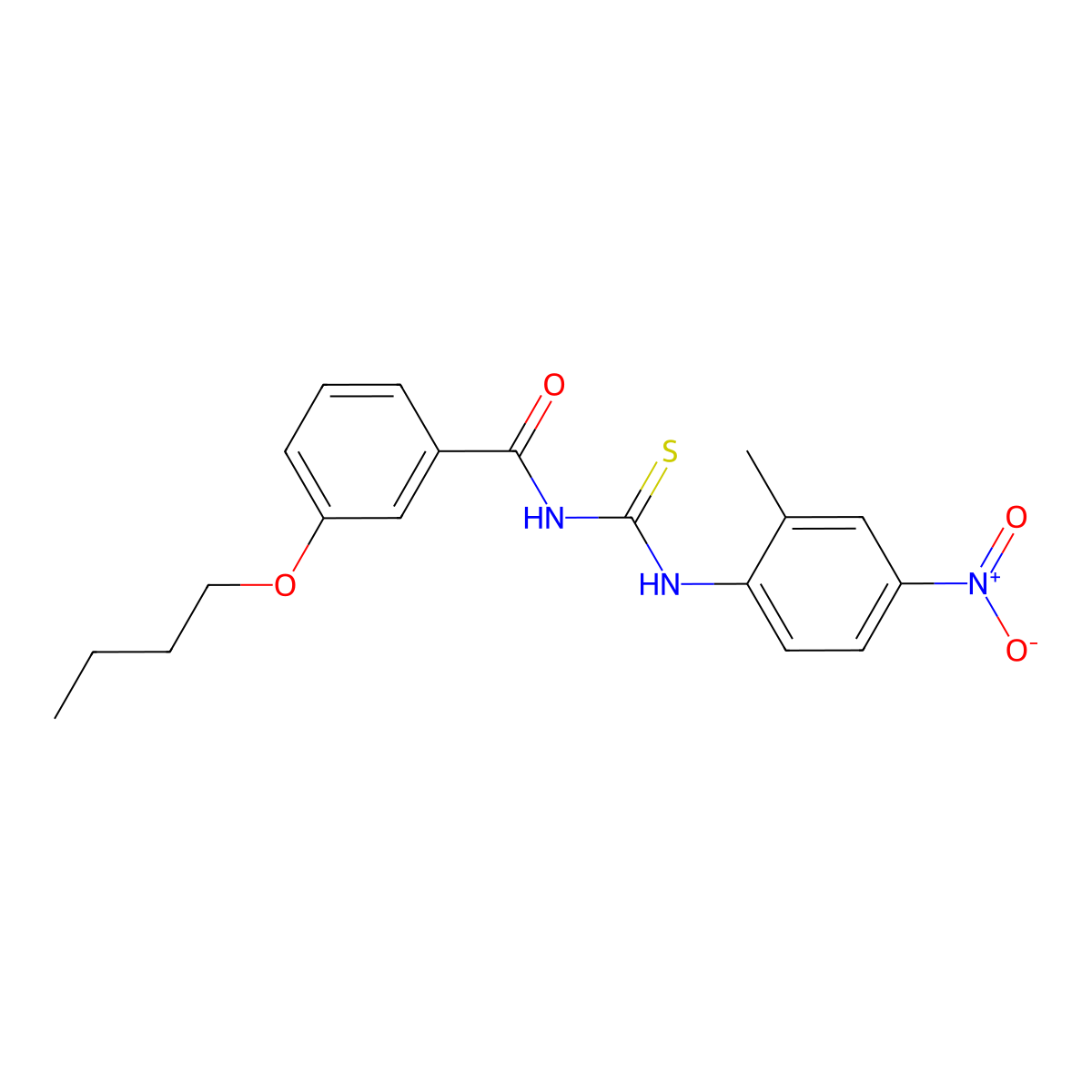 3-butoxy-N-[(2-methyl-4-nitrophenyl)carbamothioyl]benzamide molecular structure, CAS 364628-84-2
