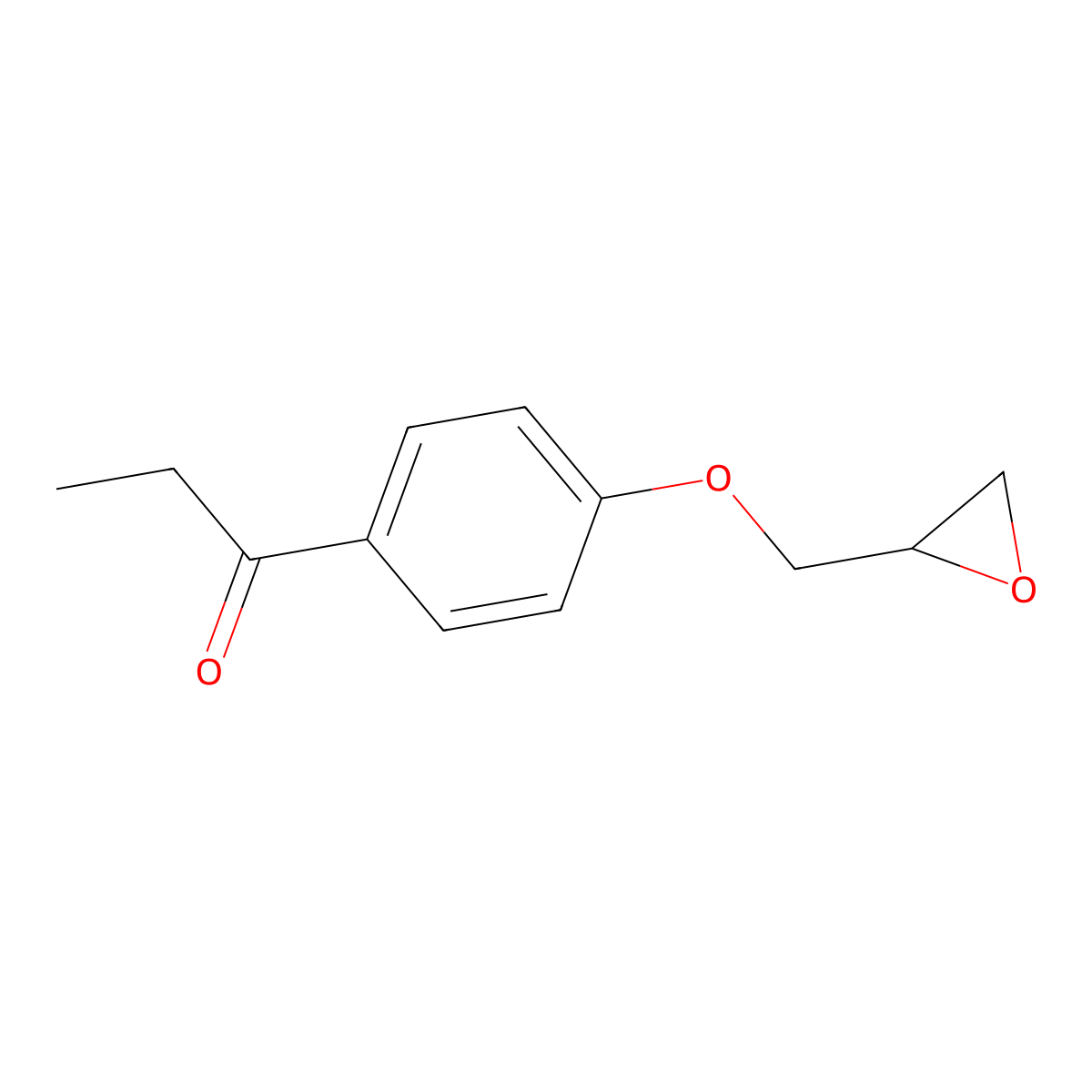 1-{4-[(Oxiran-2-yl)methoxy]phenyl}propan-1-one molecular structure, CAS 36467-33-1