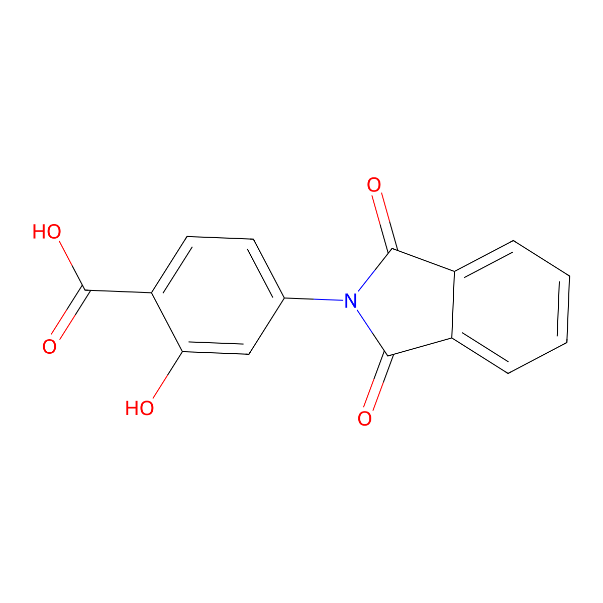 4-(1,3-Dioxoisoindolin-2-yl)-2-hydroxybenzoic acid molecular structure, CAS 36467-52-4