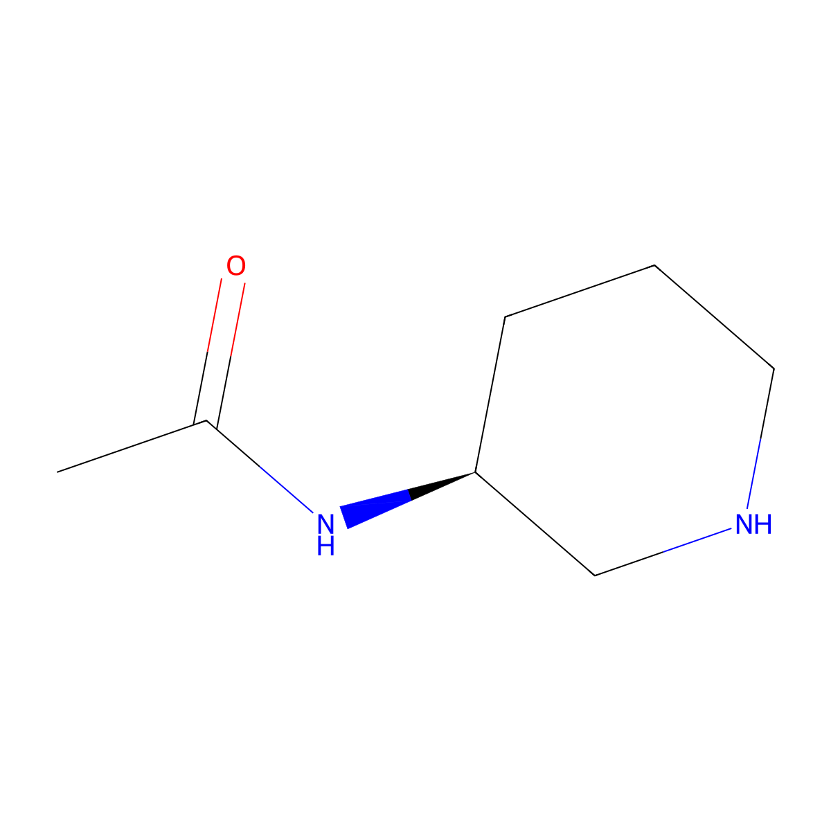 (S)-N-Piperidin-3-yl-acetamide molecular structure, CAS 364734-39-4