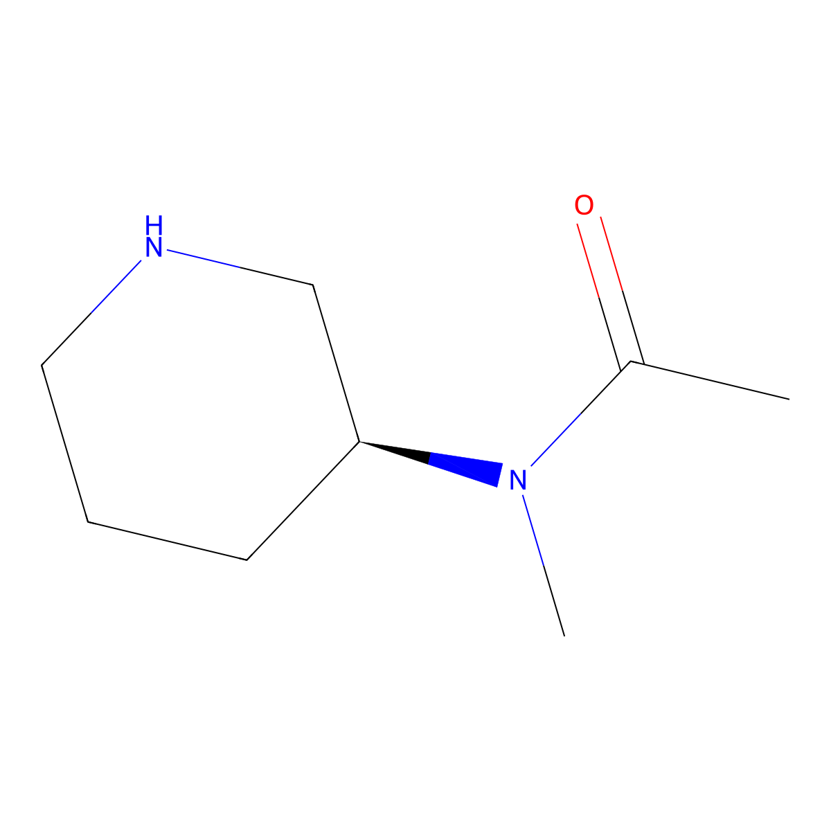 (S)-N-Methyl-N-piperidin-3-yl-acetamide molecular structure, CAS 364734-41-8