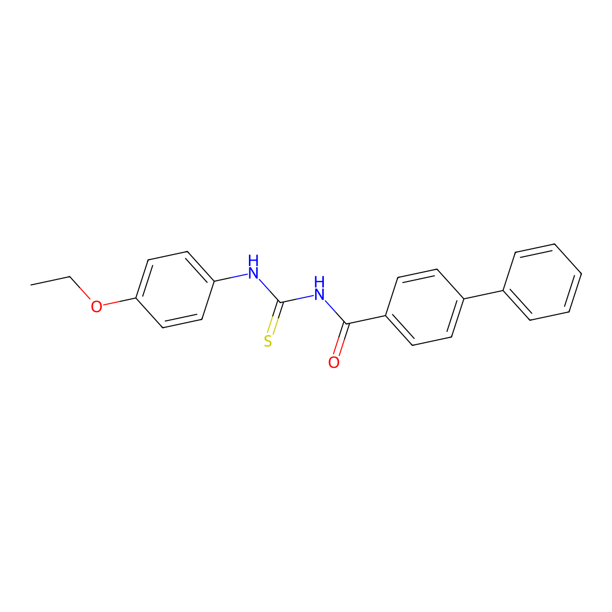N-[(4-ethoxyphenyl)carbamothioyl]-4-phenylbenzamide molecular structure, CAS 364736-53-8