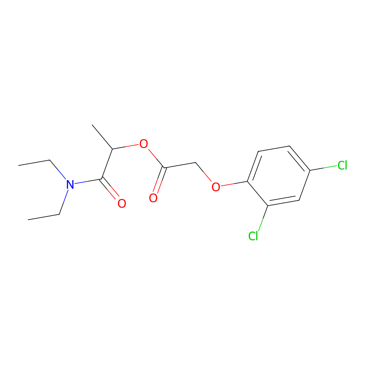 1-(Diethylamino)-1-oxopropan-2-yl (2,4-dichlorophenoxy)acetate molecular structure, CAS 364736-58-3