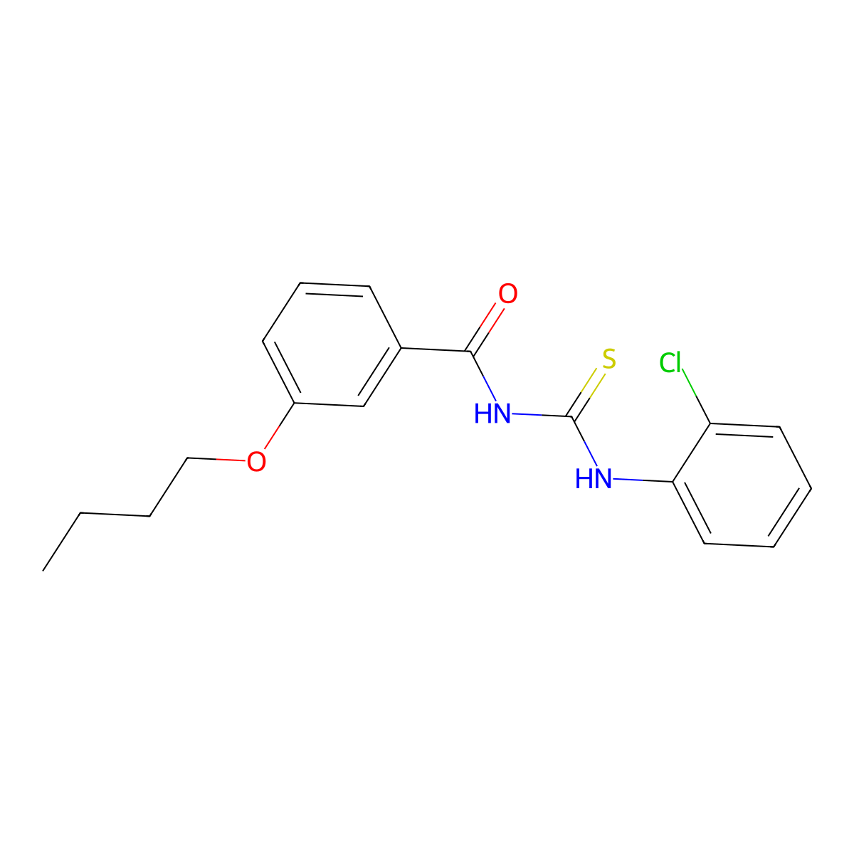 3-butoxy-N-[(2-chlorophenyl)carbamothioyl]benzamide molecular structure, CAS 364736-66-3