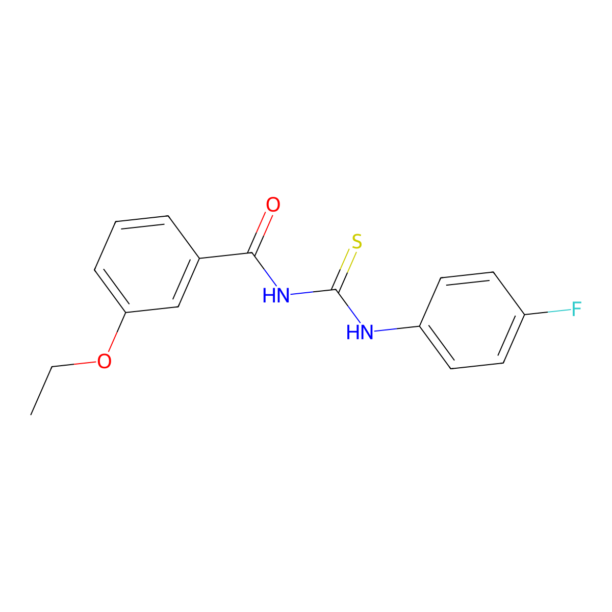 3-ethoxy-N-[(4-fluorophenyl)carbamothioyl]benzamide molecular structure, CAS 364737-06-4