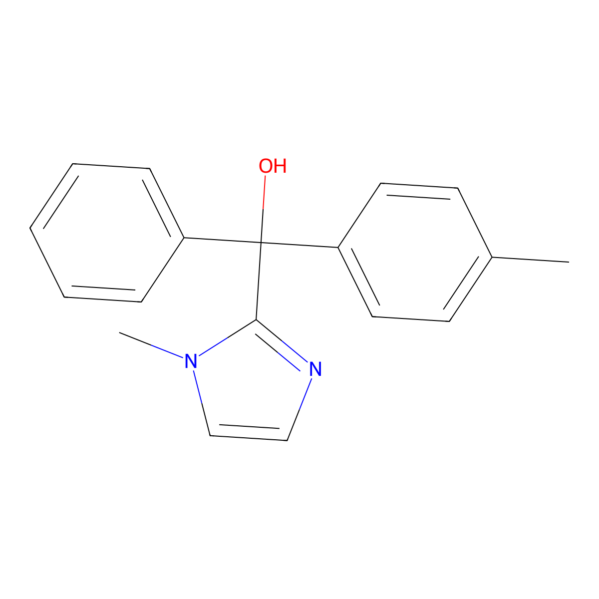 (1-Methylimidazol-2-yl)-(4-methylphenyl)-phenylmethanol molecular structure, CAS 364737-40-6