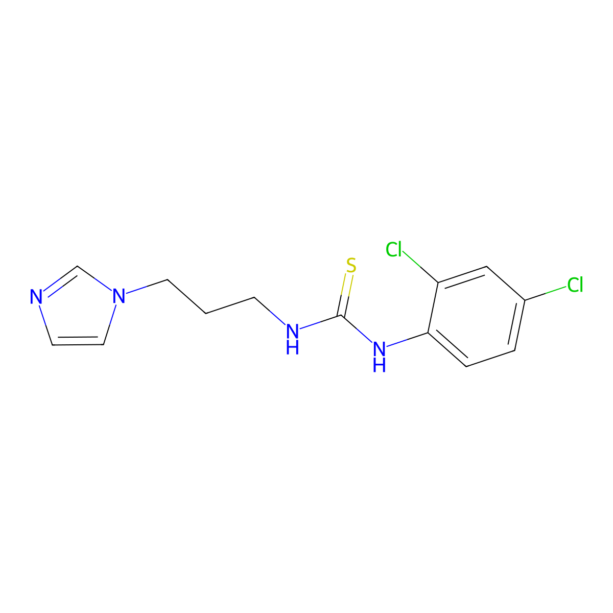 N-(2,4-dichlorophenyl)-N'-[3-(1H-imidazol-1-yl)propyl]thiourea molecular structure, CAS 364737-58-6