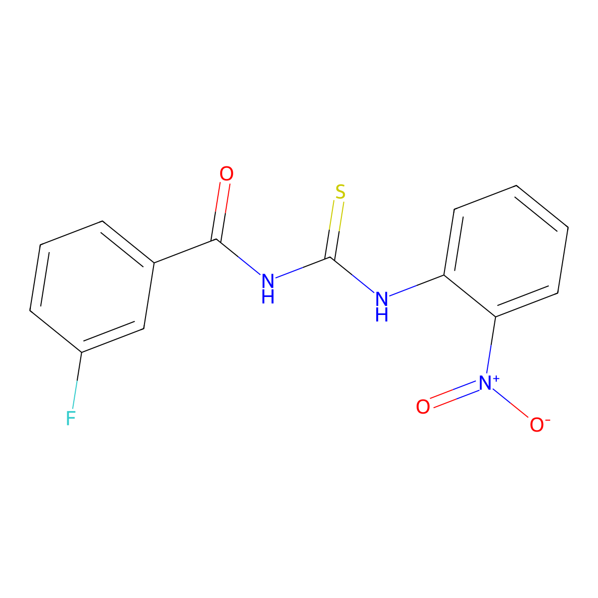 3-fluoro-N-[(2-nitrophenyl)carbamothioyl]benzamide molecular structure, CAS 364737-83-7