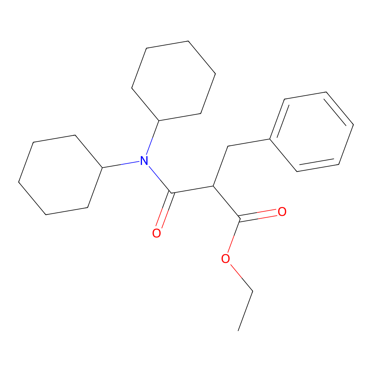 Ethyl 2-benzyl-3-(dicyclohexylamino)-3-oxopropanoate molecular structure, CAS 364738-05-6