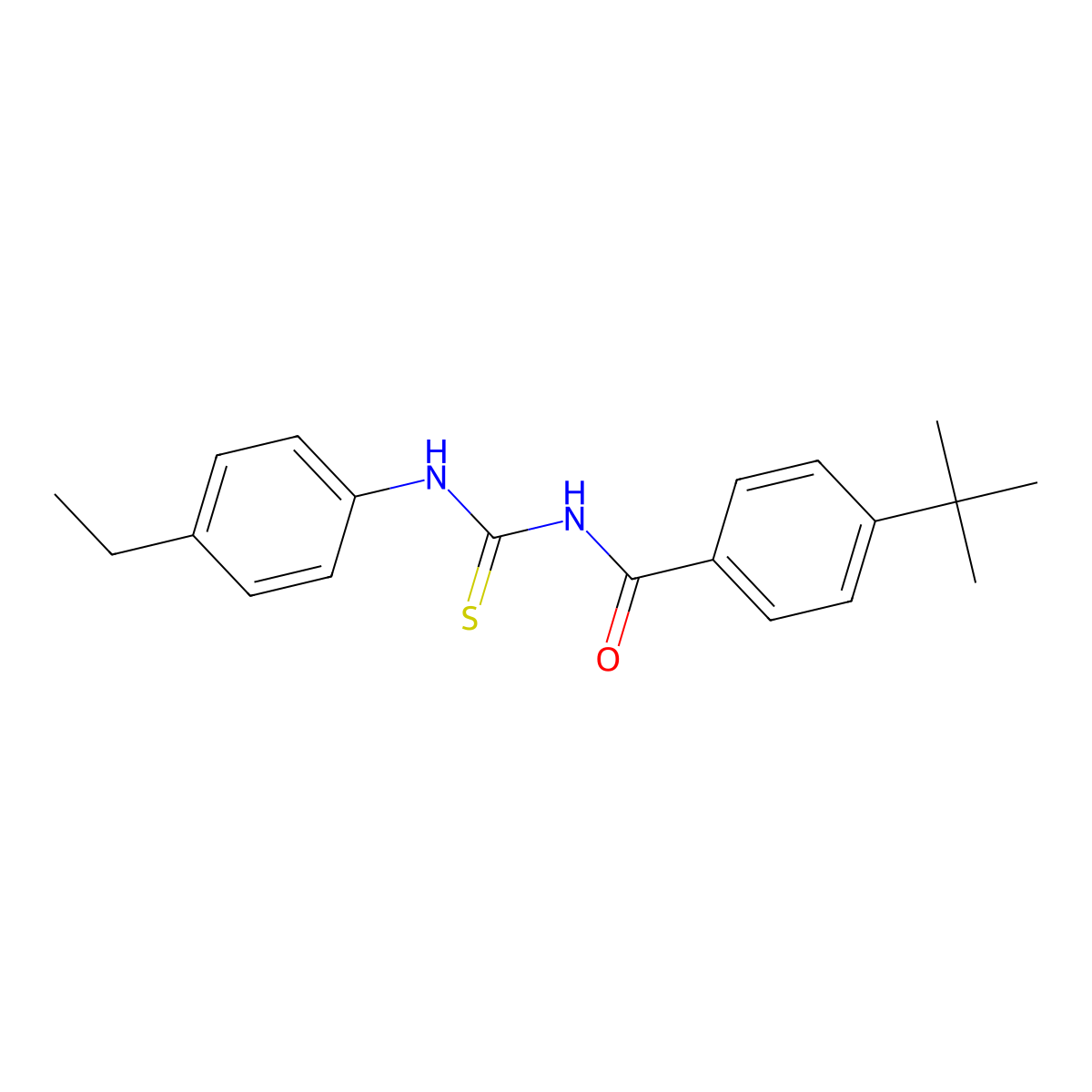 4-tert-butyl-N-[(4-ethylphenyl)carbamothioyl]benzamide molecular structure, CAS 364738-24-9