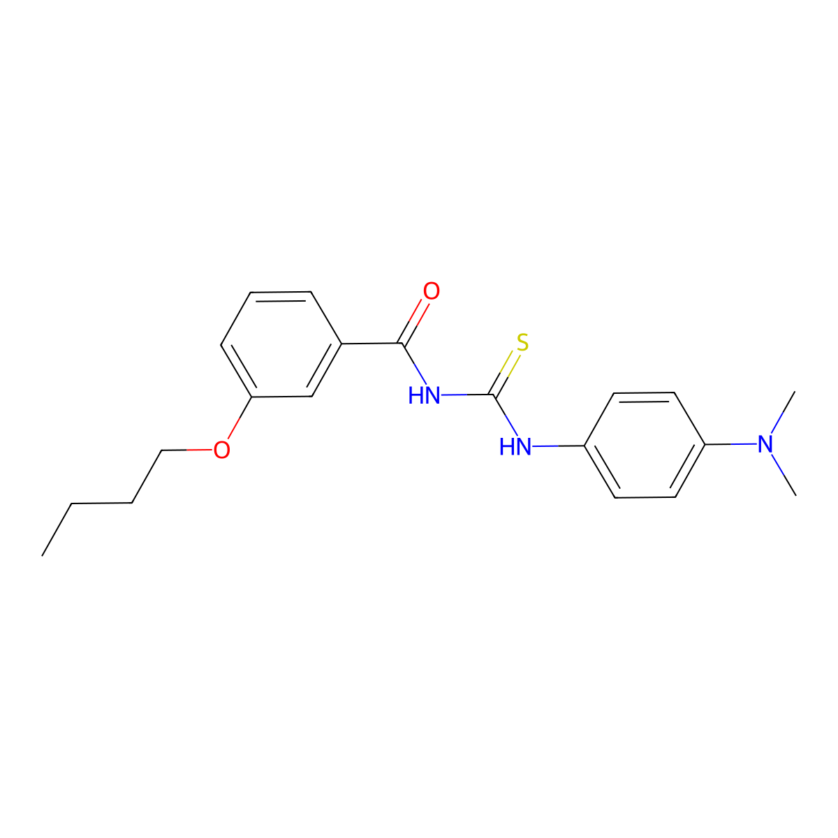 3-butoxy-N-{[4-(dimethylamino)phenyl]carbamothioyl}benzamide molecular structure, CAS 364738-75-0