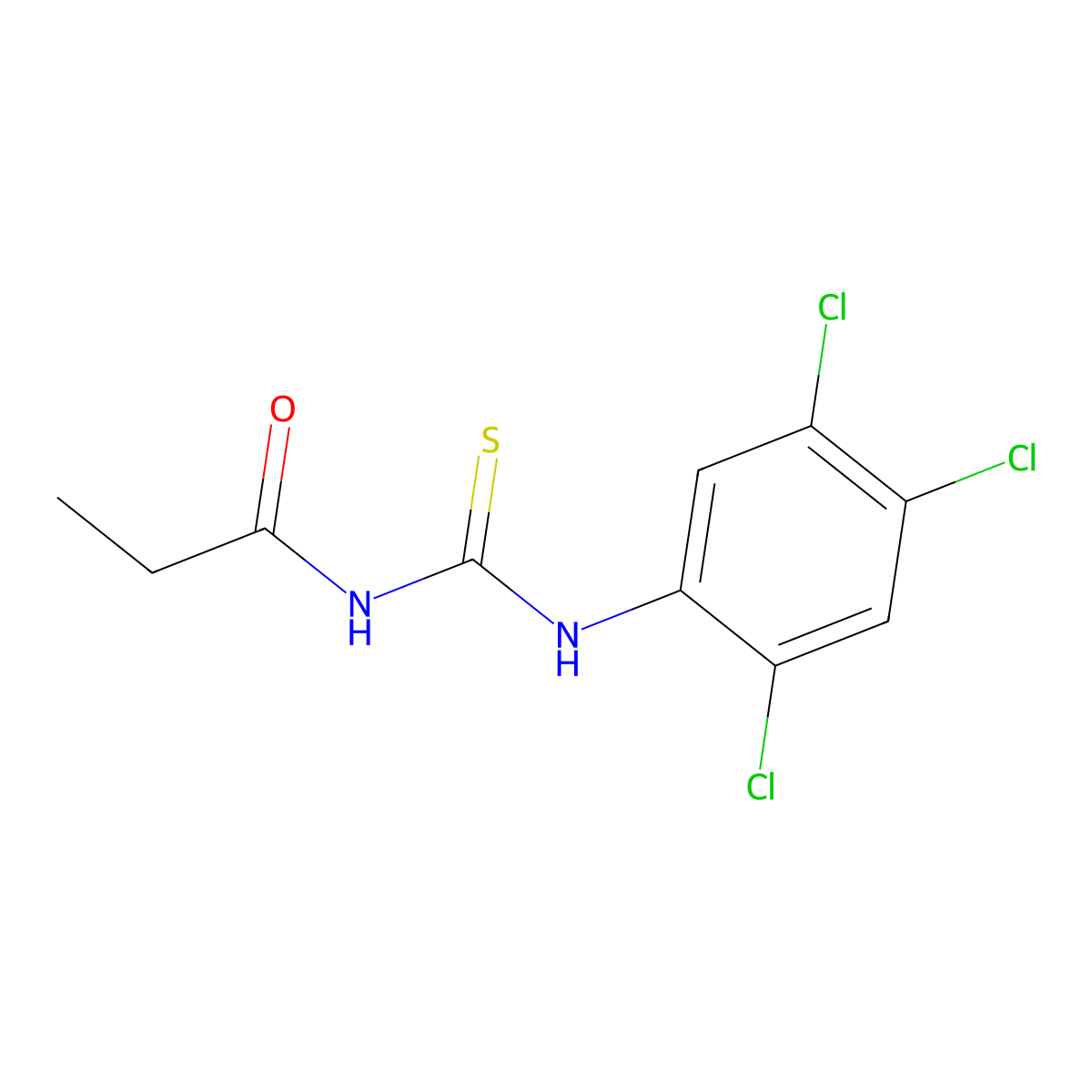 N-[(2,4,5-trichlorophenyl)carbamothioyl]propanamide molecular structure, CAS 364738-85-2