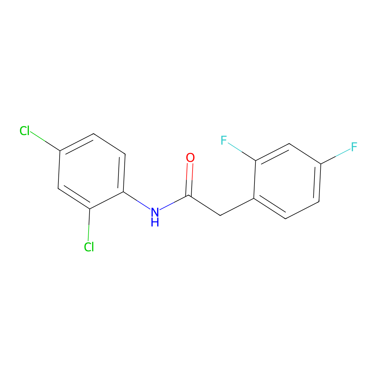 N-(2,4-dichlorophenyl)-2-(2,4-difluorophenyl)acetamide molecular structure, CAS 364738-94-3