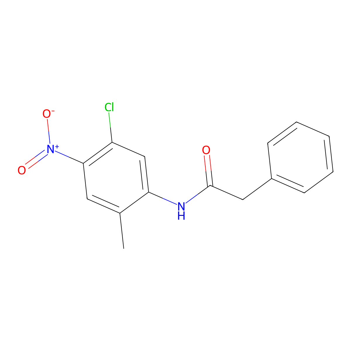 N-(5-chloro-2-methyl-4-nitrophenyl)-2-phenylacetamide molecular structure, CAS 364739-19-5