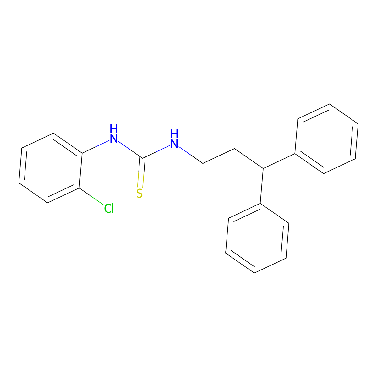 1-(2-Chlorophenyl)-3-(3,3-diphenylpropyl)thiourea molecular structure, CAS 364740-04-5