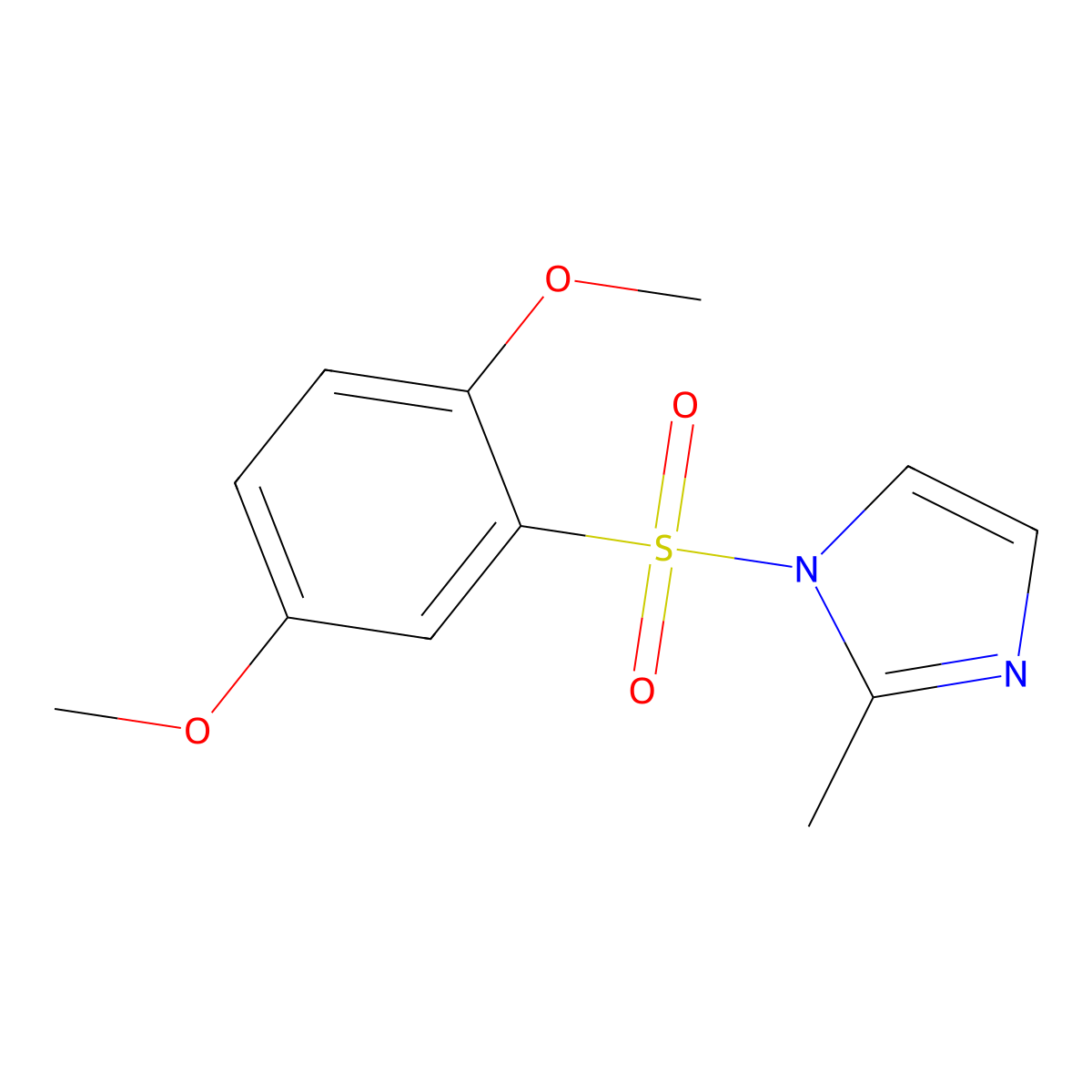 1-(2,5-Dimethoxyphenyl)sulfonyl-2-methylimidazole molecular structure, CAS 364740-17-0