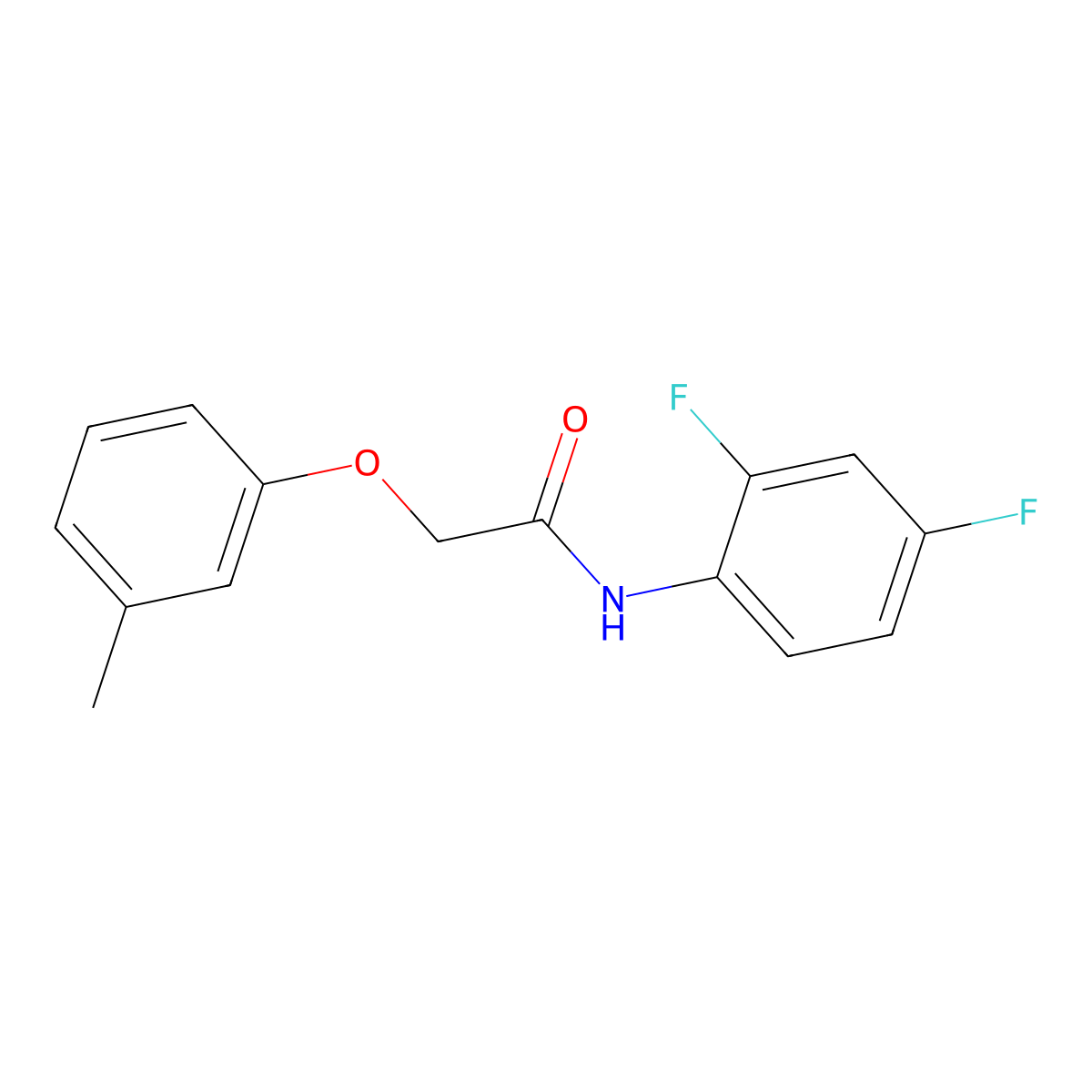N-(2,4-difluorophenyl)-2-(3-methylphenoxy)acetamide molecular structure, CAS 364740-81-8