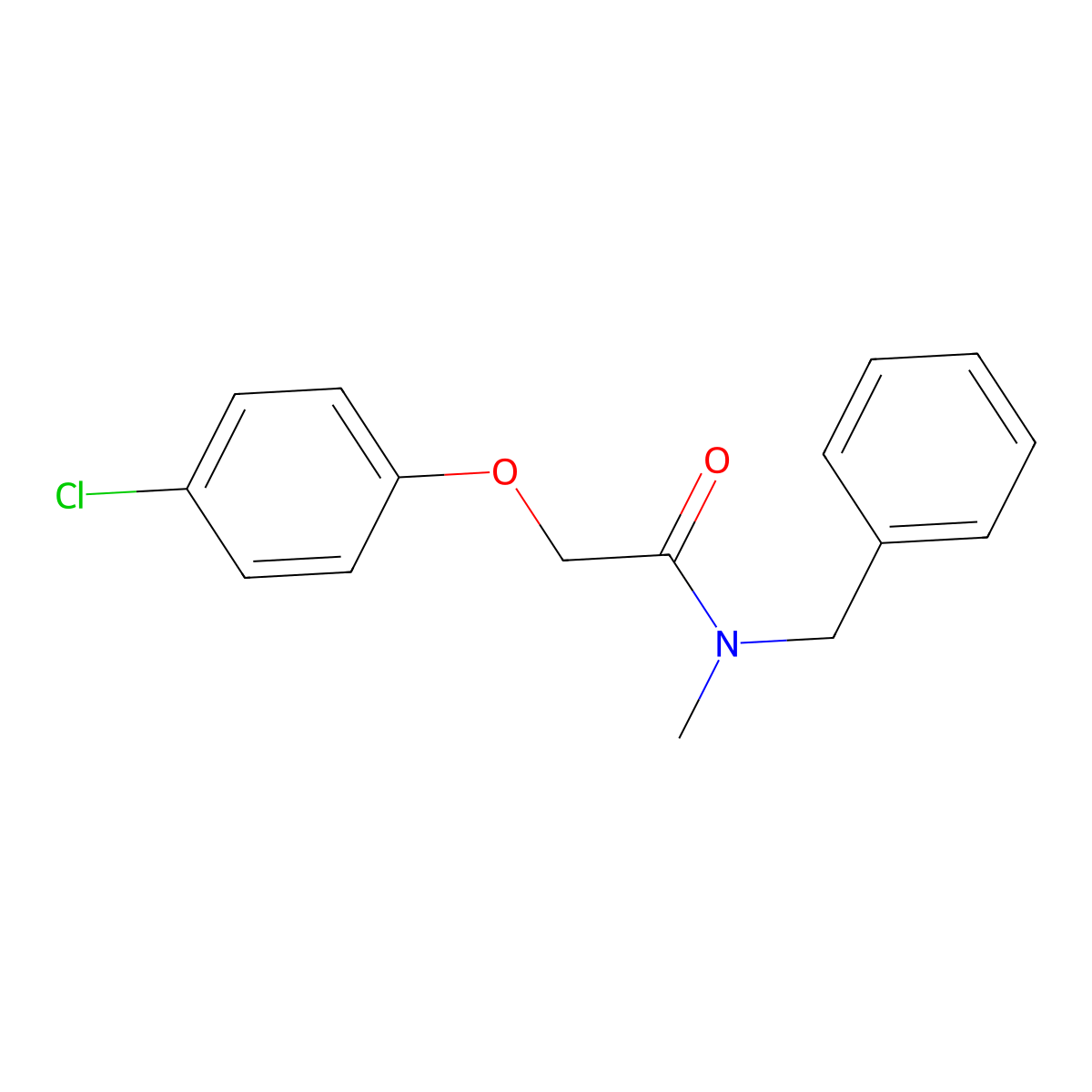 N-benzyl-2-(4-chlorophenoxy)-N-methylacetamide molecular structure, CAS 364741-18-4