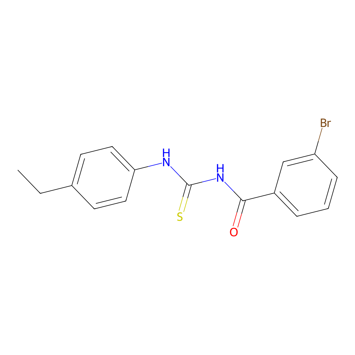 3-bromo-N-[(4-ethylphenyl)carbamothioyl]benzamide molecular structure, CAS 364741-28-6