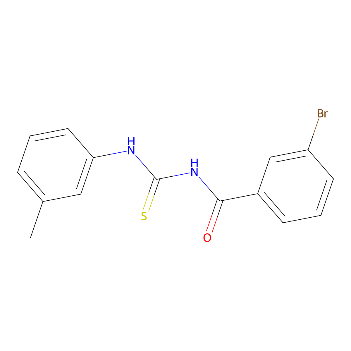 3-bromo-N-[(3-methylphenyl)carbamothioyl]benzamide molecular structure, CAS 364741-36-6