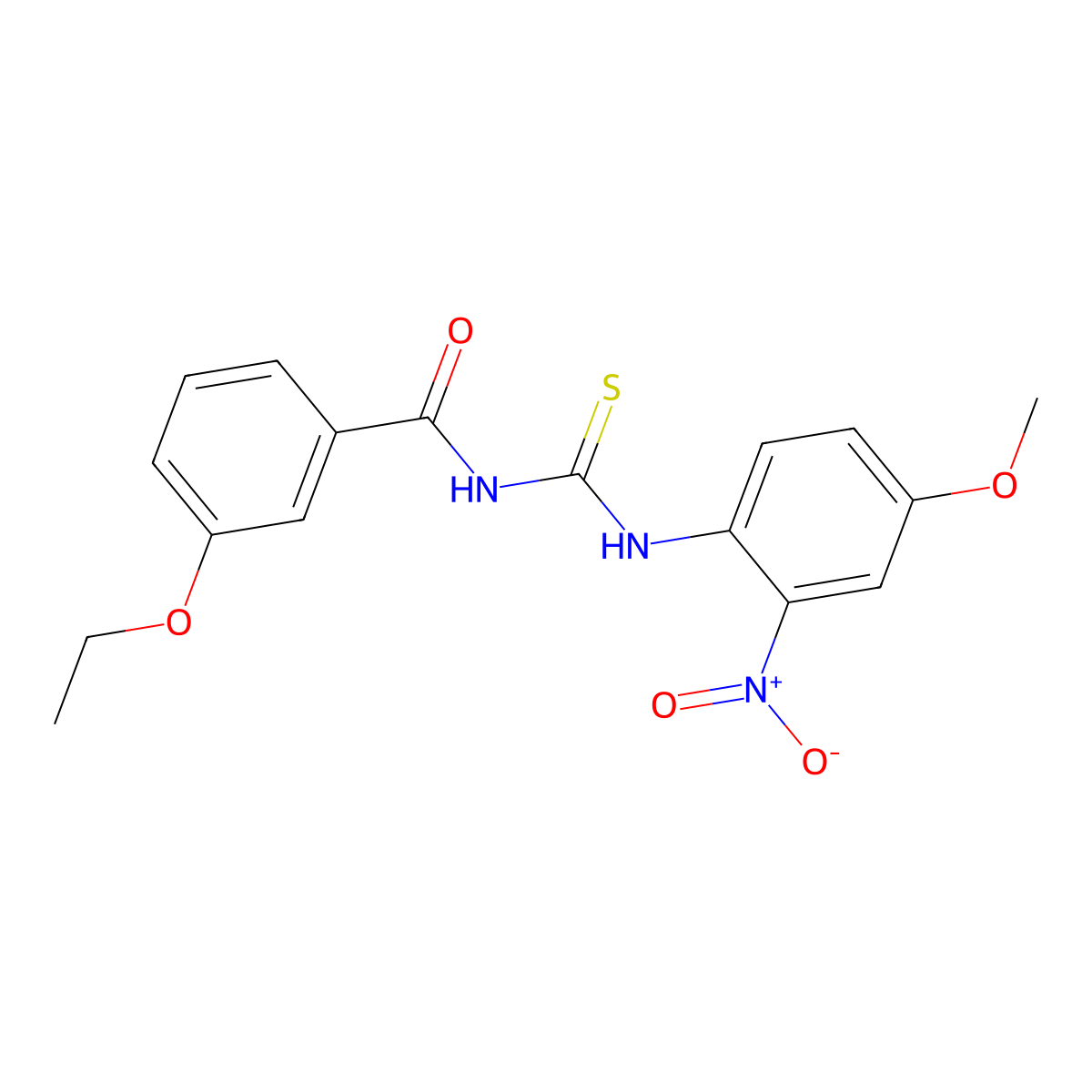 3-ethoxy-N-[(4-methoxy-2-nitrophenyl)carbamothioyl]benzamide molecular structure, CAS 364741-90-2