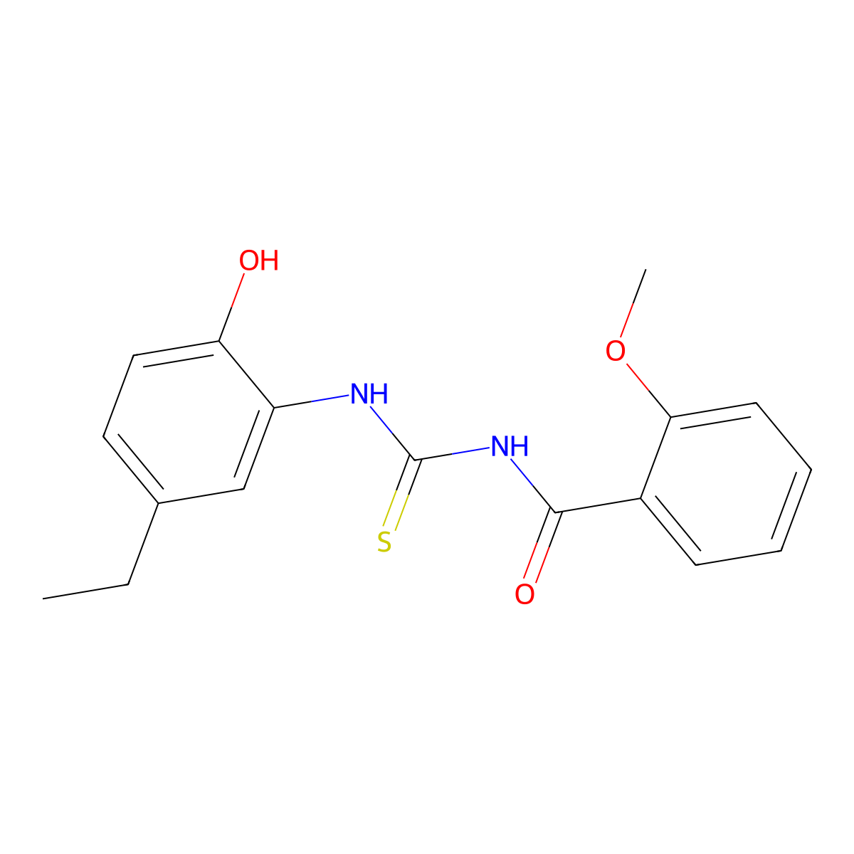 N-[(5-ethyl-2-hydroxyphenyl)carbamothioyl]-2-methoxybenzamide molecular structure, CAS 364742-03-0